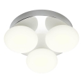 Redo 01-4306 - Plafonnier LED pour salle de bains OVUM 3xLED/5W/230V 3000/4000K IRC 90 Ø 24 cm IP44 blanc/chrome brillant