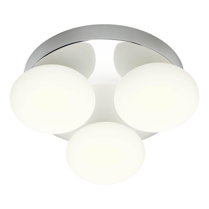 Redo 01-4306 - Plafonnier LED pour salle de bains OVUM 3xLED/5W/230V 3000/4000K IRC 90 Ø 24 cm IP44 blanc/chrome brillant
