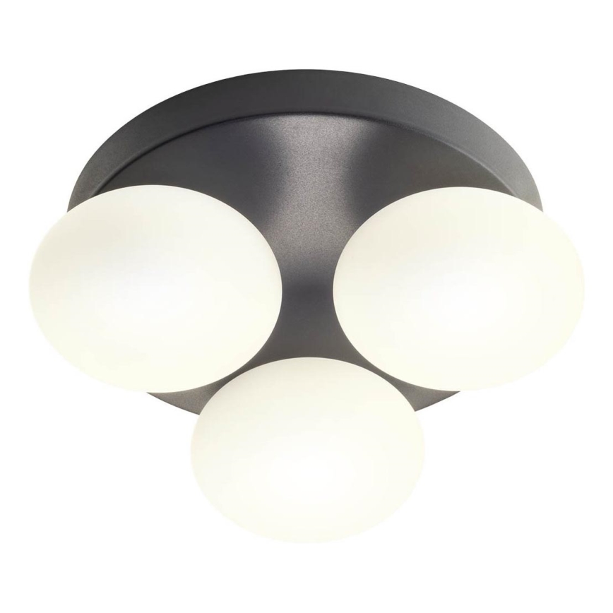 Redo 01-4308 - LED Badezimmer-Deckenleuchte OVUM 3xLED/5W/230V 3000/4000K CRI 90 Ø 24 cm IP44 weiß/schwarz
