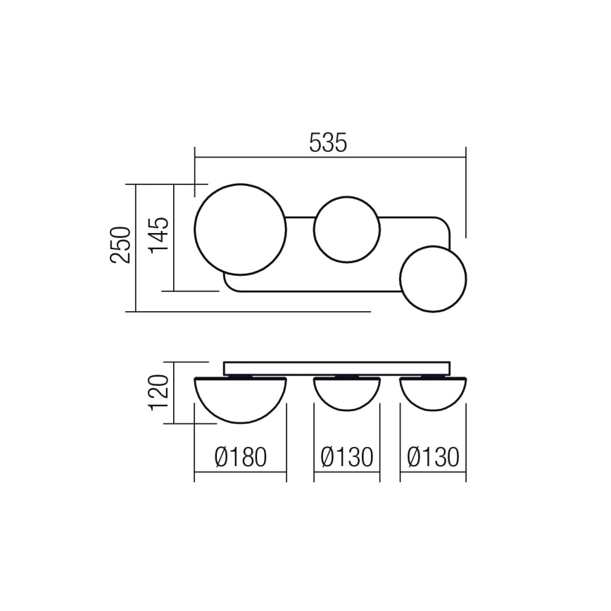 Redo 01-4329 - Applique da parete LED LUMIEN 3xLED/18W/230V 2700/3000K CRI 90 bianco/oro