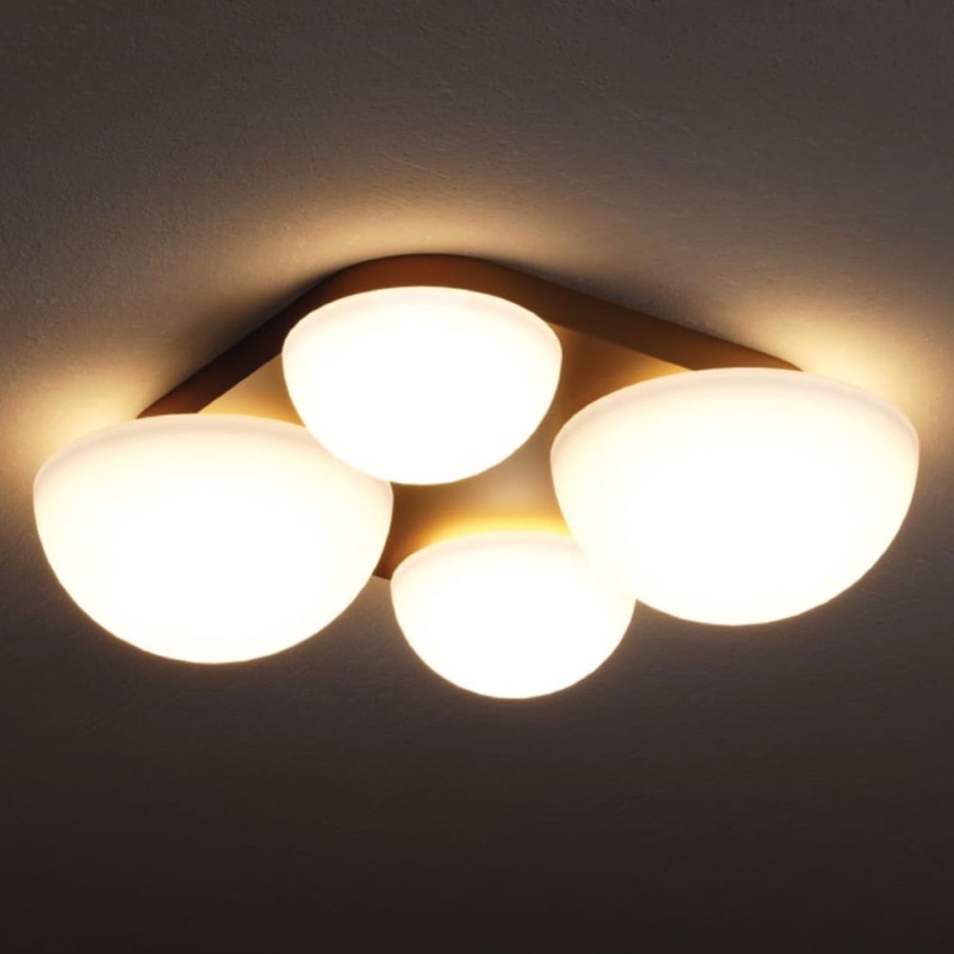 Redo 01-4332 - Plafonnier LED LUMIEN 4xLED/26W/230V 2700/3000K IRC 90 blanc/doré
