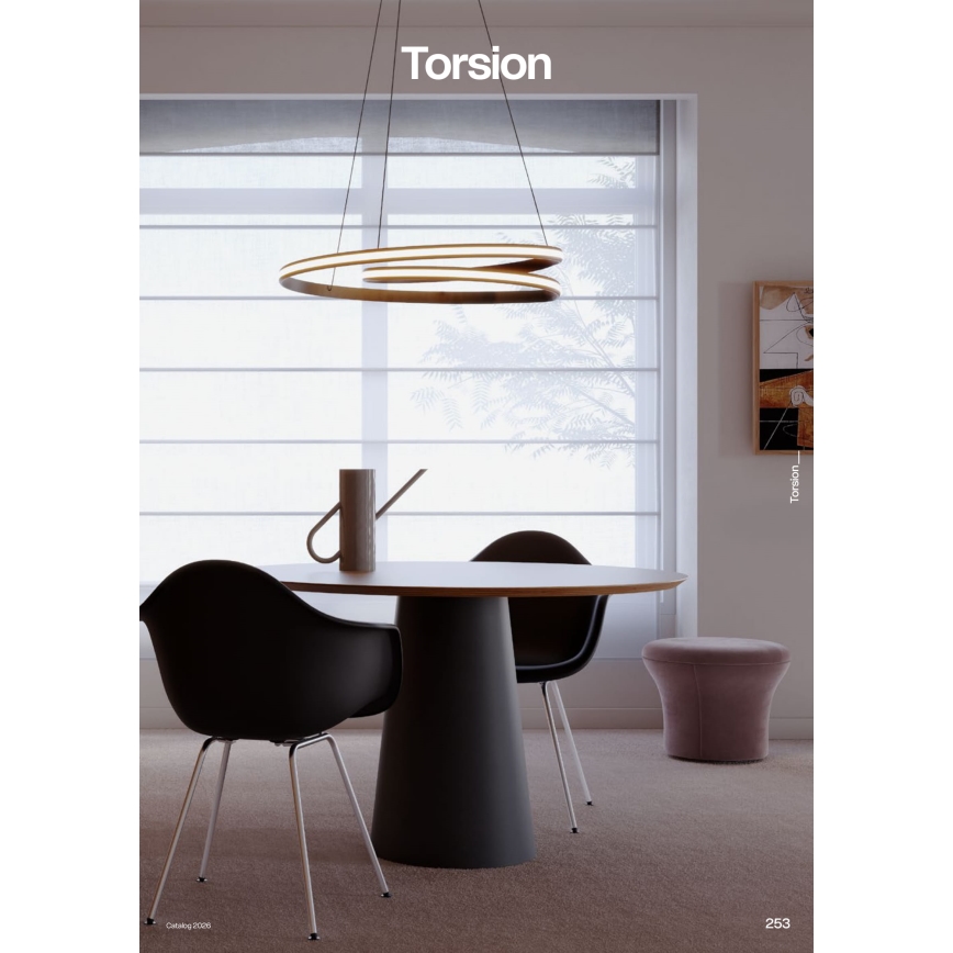 Redo 01-4361 - Lampadario LED dimmerabile a sospensione con cavo TORSION LED/40W/230V 2700/3000/4000K CRI 90 Ø 56 cm oro