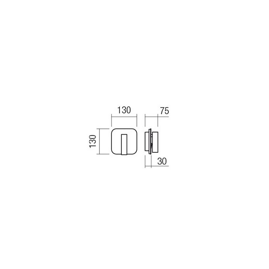 Redo 01-4473 - Applique LED QUDA LED/6W/230V + LED/3W CRI 90 bronzo