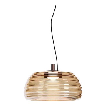 Redo 01-4540 - Suspension dimmable sur câble ONDULA LED/12W/230V 2700K/3000K IRC 90 Ø 32 cm beige/fumé