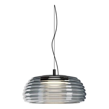 Redo 01-4541 - dimmbare Pendelleuchte an Seil ONDULA LED/12W/230V 2700K/3000K CRI 90 Ø 32 cm schwarz/rauchfarben