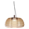 Redo 01-4542 - Suspension LED dimmable sur câble ONDULA LED/16W/230V 2700K/3000K CRI 90 Ø 41 cm beige/fumé