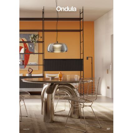 Redo 01-4543 - Lampadario LED dimmerabile sospeso su cavo ONDULA LED/16W/230V 2700K/3000K CRI 90 Ø 41 cm nero/fumé