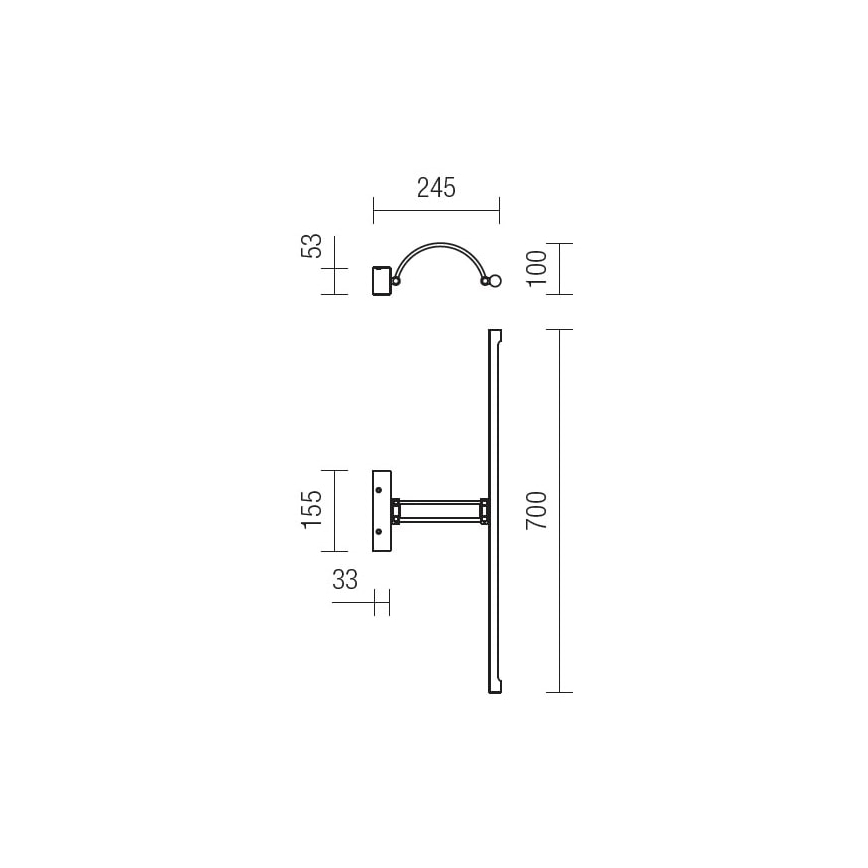 Redo 01-458 - Lampada LED da quadro IKON LED/18W/230V 70 cm cromo lucido