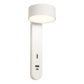 Redo 01-4640 - Applique murale LED SADES LED/6W/230V IRC 90 USB blanche