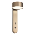 Redo 01-4642 - Applique murale LED SADES LED/6W/230V IRC 90 USB bronze