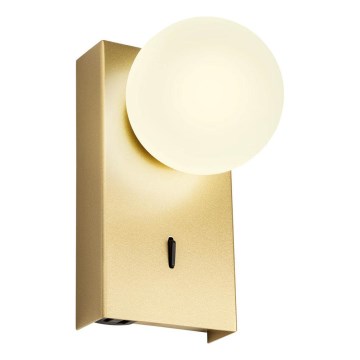Redo 01-4657 - Lampada da parete LED NORMA LED/5W/230V CRI 90 USB bianco/oro