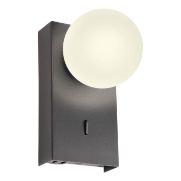 Redo 01-4659 - Applique murale NORMA LED/5W/230V IRC 90 USB blanc/noir