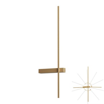 Redo 01-4672 - Applique LED da parete TANGENT LED/6W/230V 2700/2850/3000K 73 cm CRI 90 oro