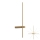Redo 01-4672 - Applique murale LED TANGENT LED/6W/230V 2700/2850/3000K 73 cm CRI 90 dorée