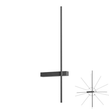 Redo 01-4673 - Lampada da parete LED TANGENT LED/6W/230V 2700/2850/3000K 73 cm CRI 90 nero
