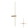 Redo 01-4674 - LED Wandleuchte TANGENT LED/9W/230V 2700/2850/3000K 73 cm CRI 90 goldfarben