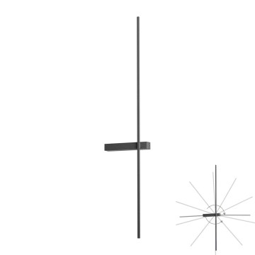 Redo 01-4675 - Lampada da parete LED TANGENT LED/9W/230V 2700/2850/3000K 73 cm CRI 90 nero