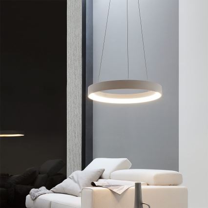 Redo 01-671 - Lampadario LED a sospensione con filo LOOP LED/38W/230V diametro 45 cm bianco