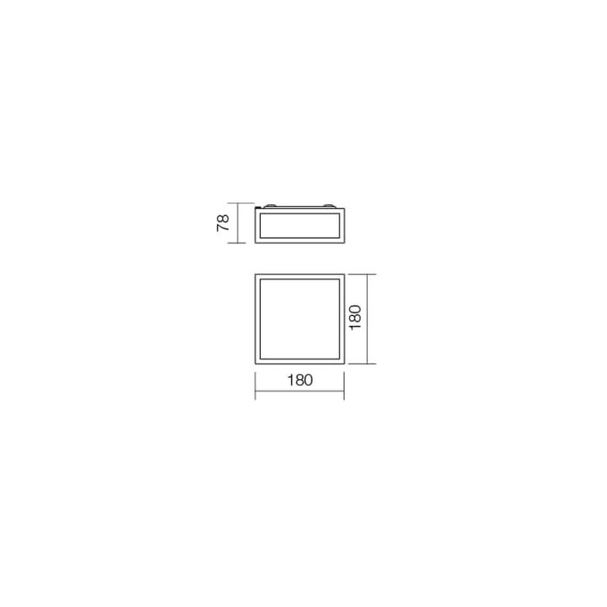 Redo 01-704 - Deckenleuchte für Badezimmer EGO 1xE27/52W/230V 18x18 cm IP44