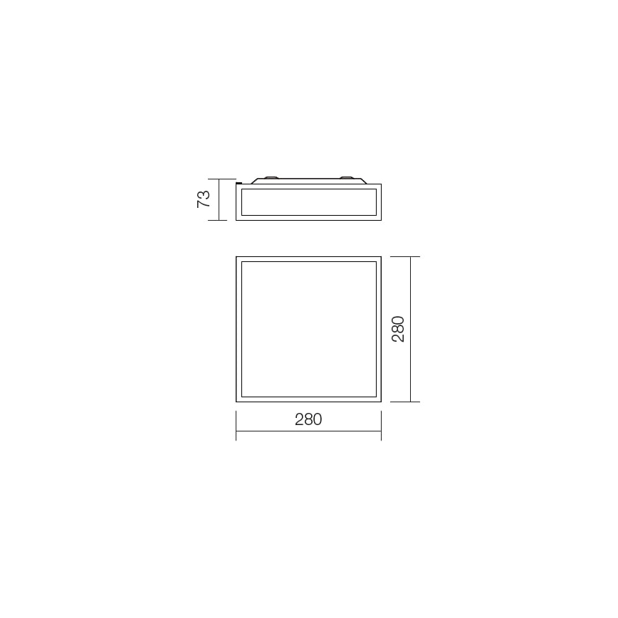 Redo 01-705 - Plafonnier de salle de bain EGO 2xE27/60W/230V 28x28 cm IP44