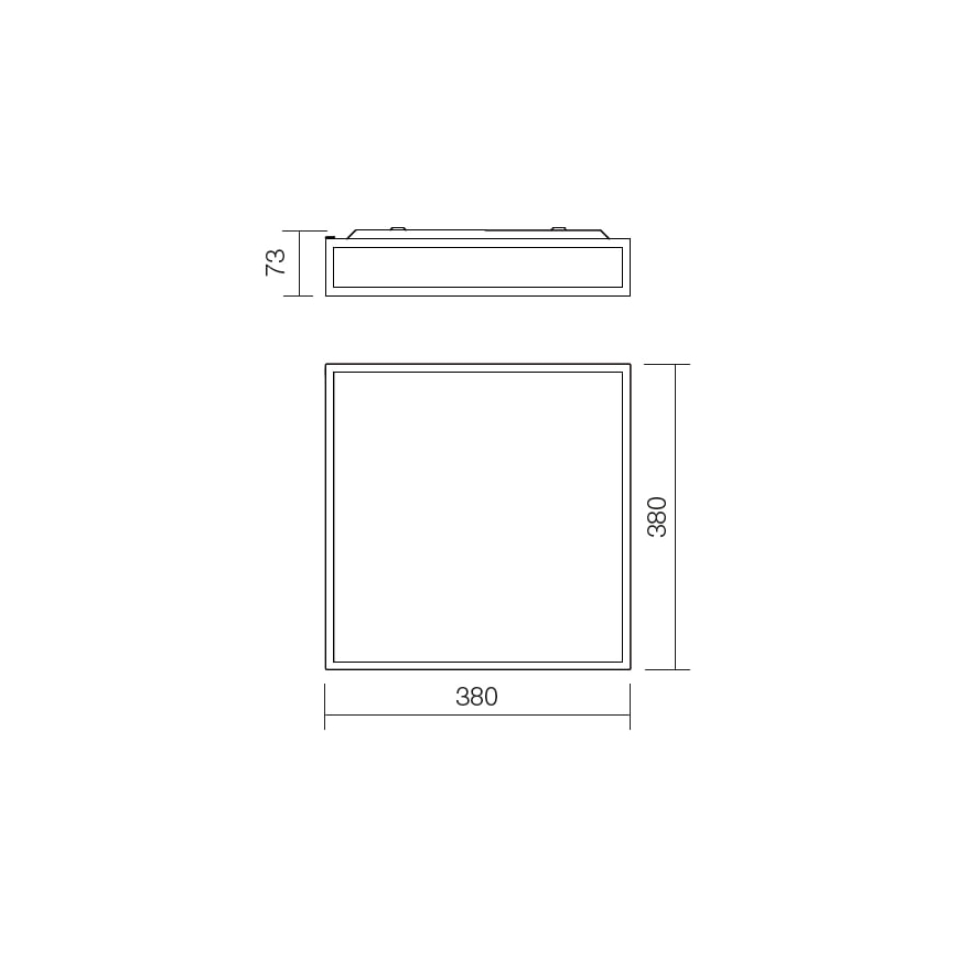Redo 01-706 - Plafonnier de salle de bain EGO 4xE27/60W/230V 38x38 cm IP44