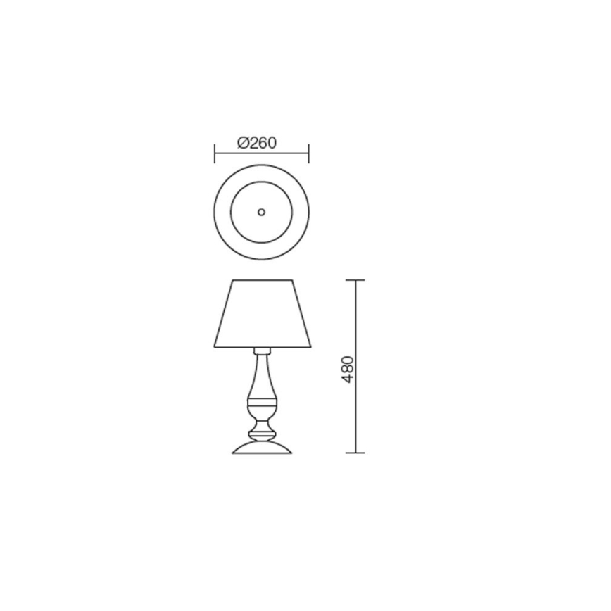 Redo 02-713 - Lampe de table FABIOLA 1xE27/28W/230V