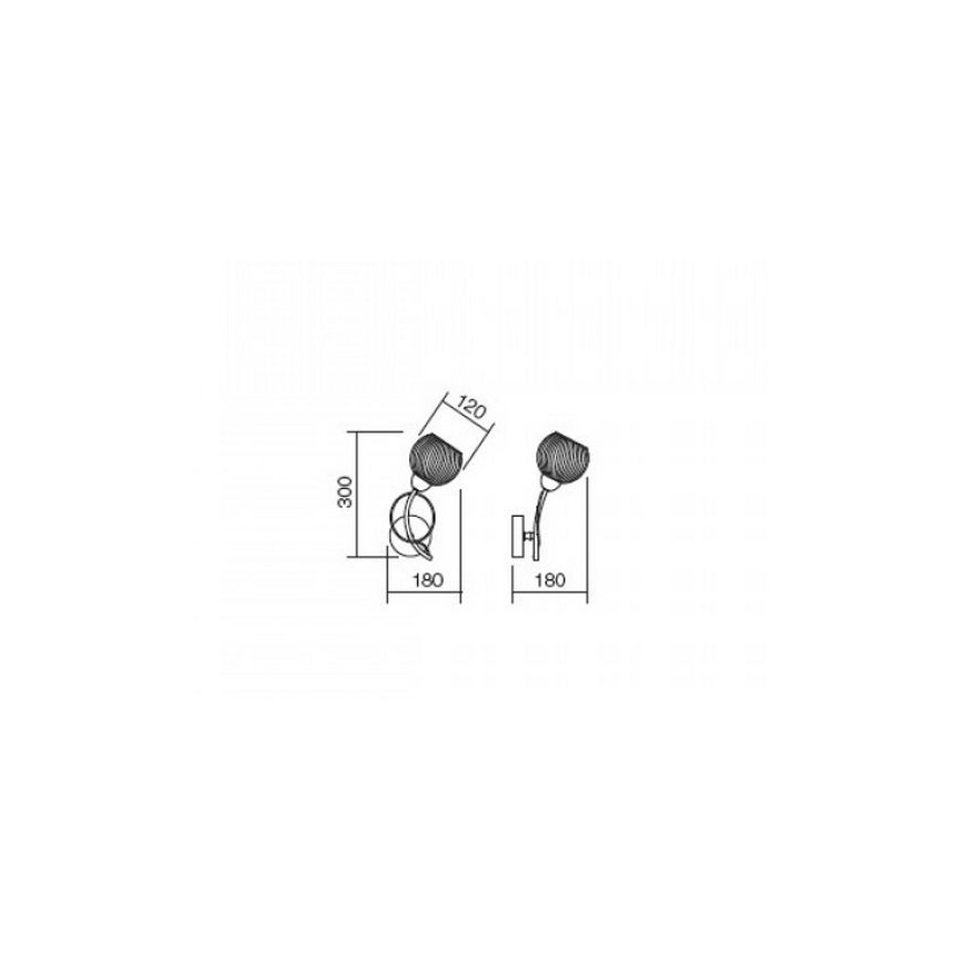 Redo 02-793 - Wandlampe ANNE 1xE14/28W/230V