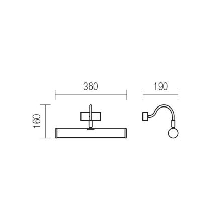 Redo 02-844 - Lampada per quadri CAIRO 2xE14/28W/230V 36 cm bianca