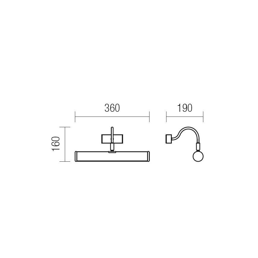 Redo 02-845 - Applique pour tableau CAIRO 2xE14/28W/230V