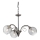 Redo 02-972 - Lustre à chaîne ASPERA 3x E14/28W/230V Ø 52 cm noir