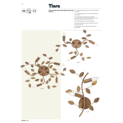 Redo 02-981 - Lampadario a plafone TIARA 7xE14/28W/230V