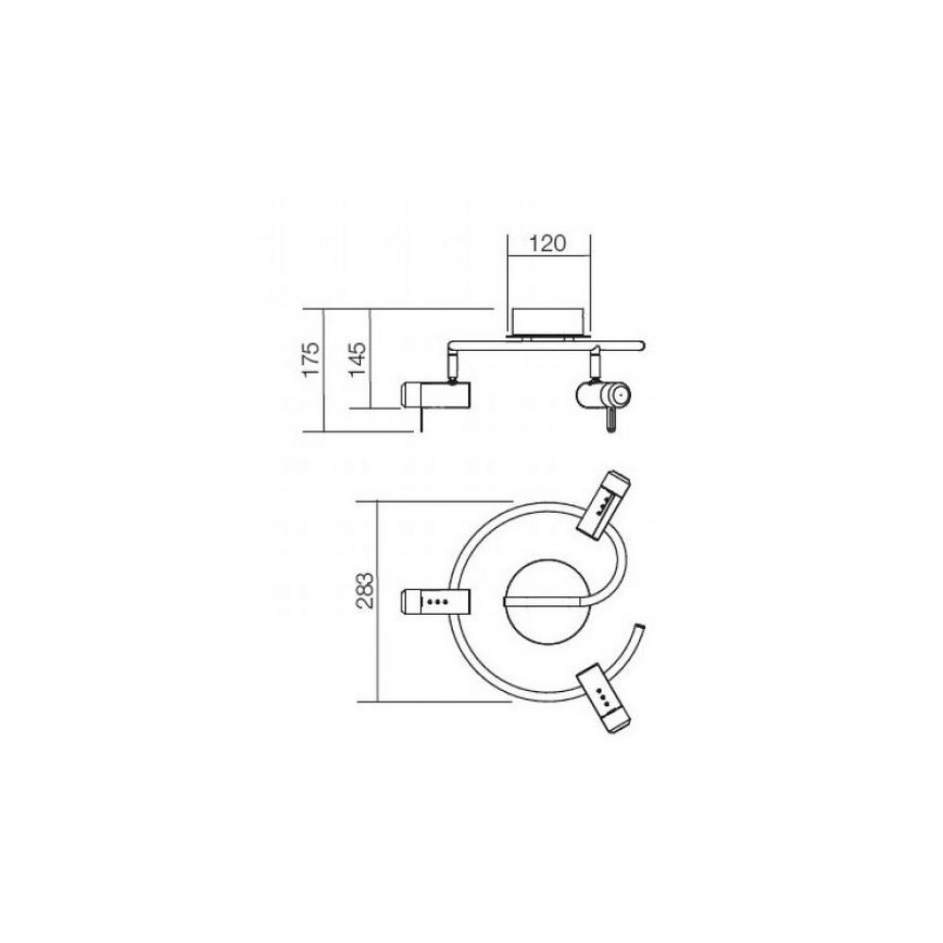 Redo 04-331 - Spot LED SLIM 3xLED/4W/230V chromé brillant
