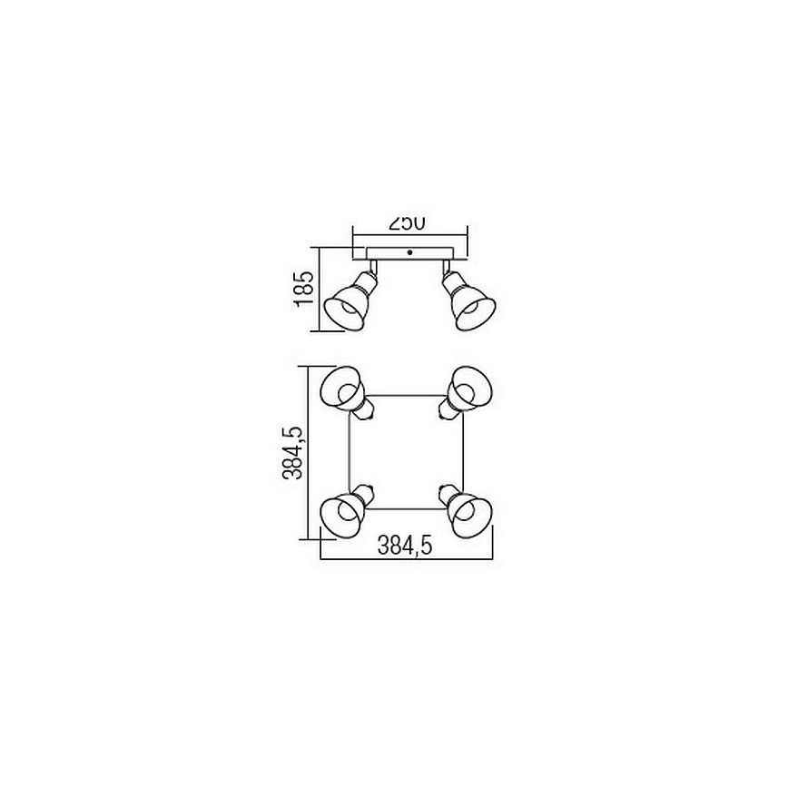 Redo 04-466 - Faretto OLAF 4xE14/12W/230V