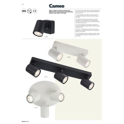 Redo 04-468 - Spot CAMEO 1xGU10/35W/230V noir