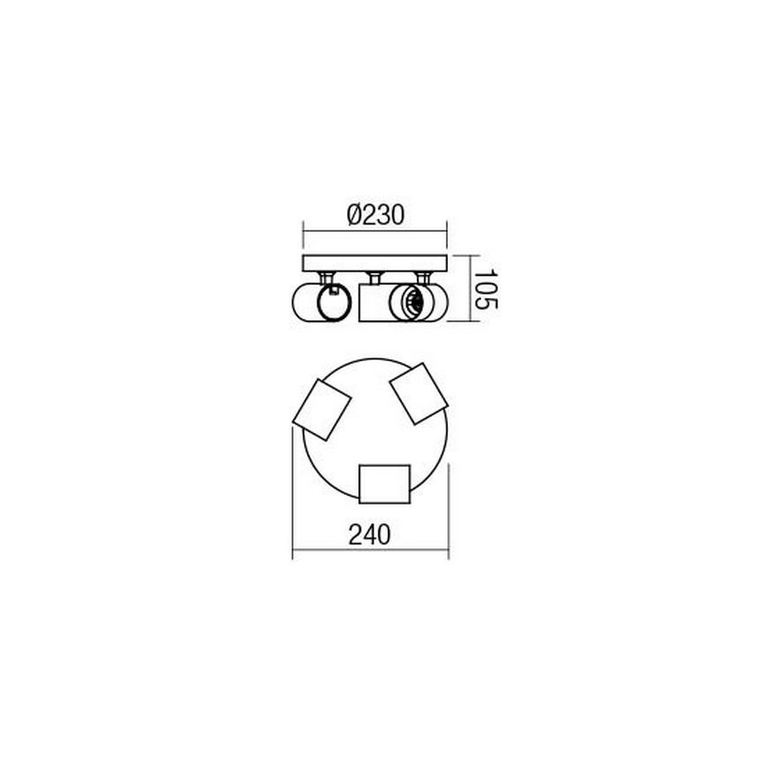 Redo 04-472 - Spot CAMEO 3xGU10/35W/230V