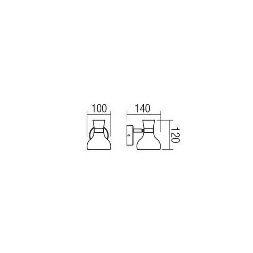 Redo 04-475 - Applique murale BOWIE 1xE14/28W/230V