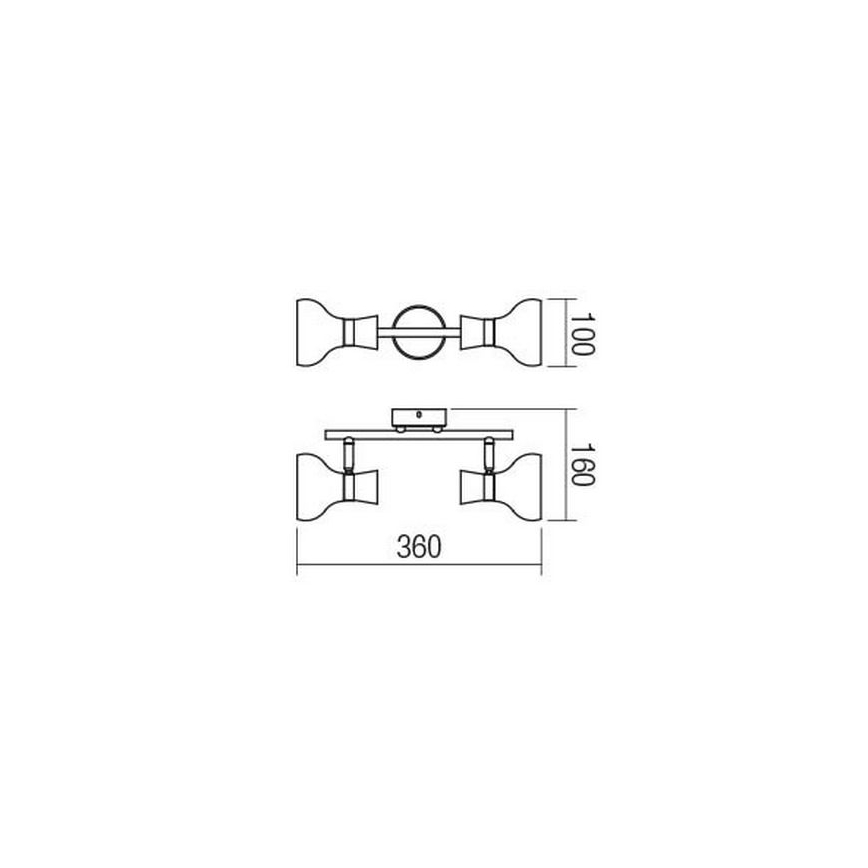 Redo 04-476 - Luce Spot BOWIE 2xE14/28W/230V