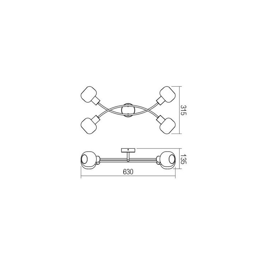 Redo 04-486 - Luce Spot AMBER 4xE14/28W/230V
