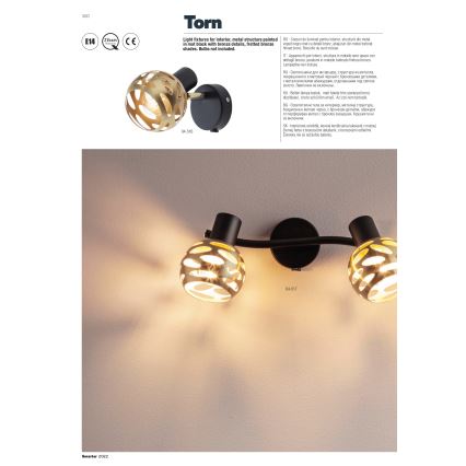 Redo 04-516 - Faretto da parete TORN 1xE14/28W/230V