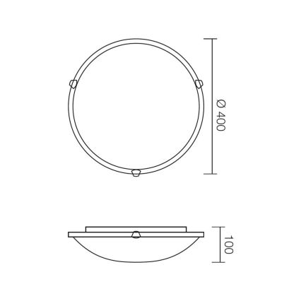 Redo 05-391 - Plafoniera VIRGINIA 2xE27/42W/230V Ø 40 cm colore crema