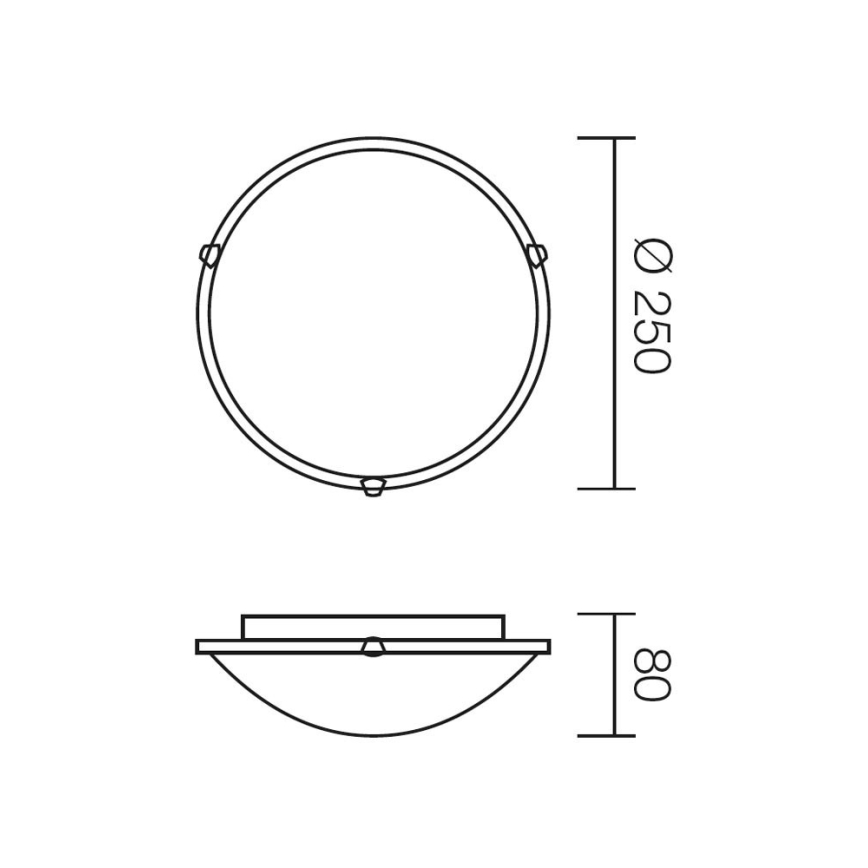 Redo 05-677 - Plafoniera VIRGINIA 1xE27/42W/230V diametro 25 cm bianco