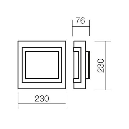 Redo 05-827 - Wandleuchte SPECTRE 1xE27/42W/230V glänzender Chrom/weiß