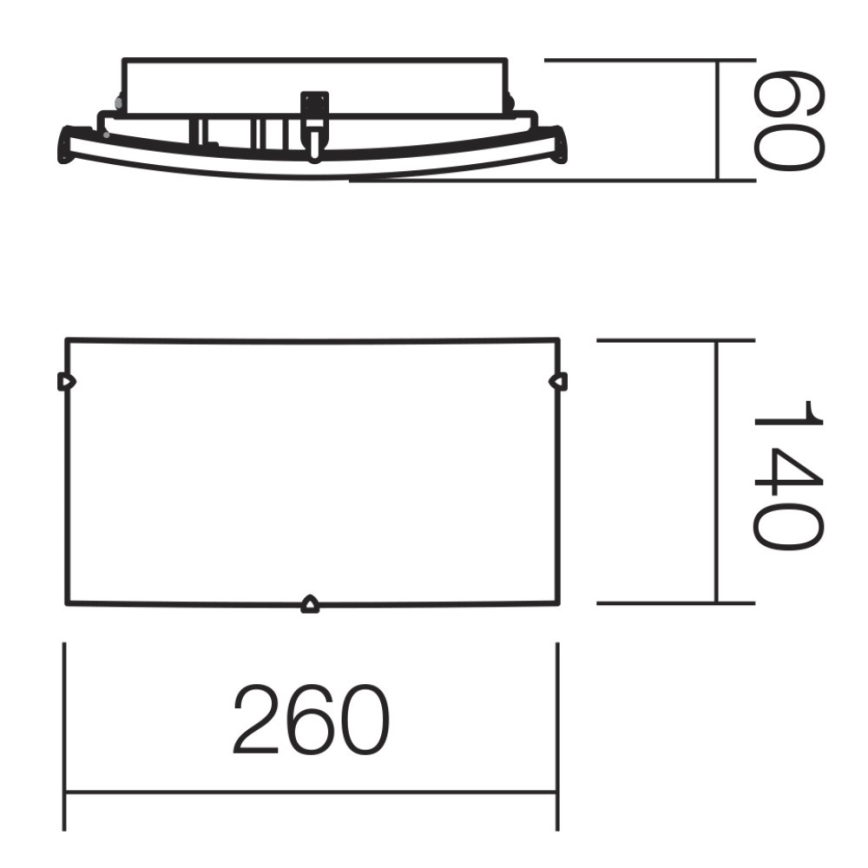 Redo 05-903 - Plafoniera ISIDE 1xE27/42W/230V trasparente
