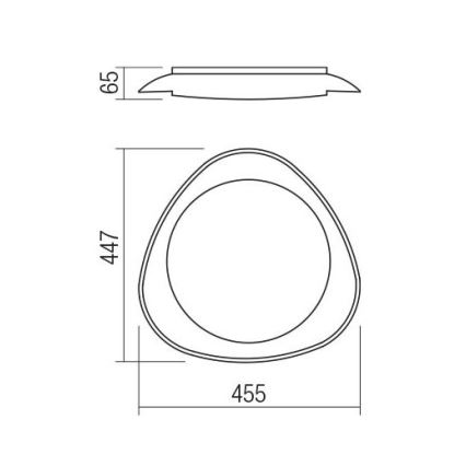 Redo 05-922 - LED-Deckenleuchte VERENA LED/24W/230V anthrazit