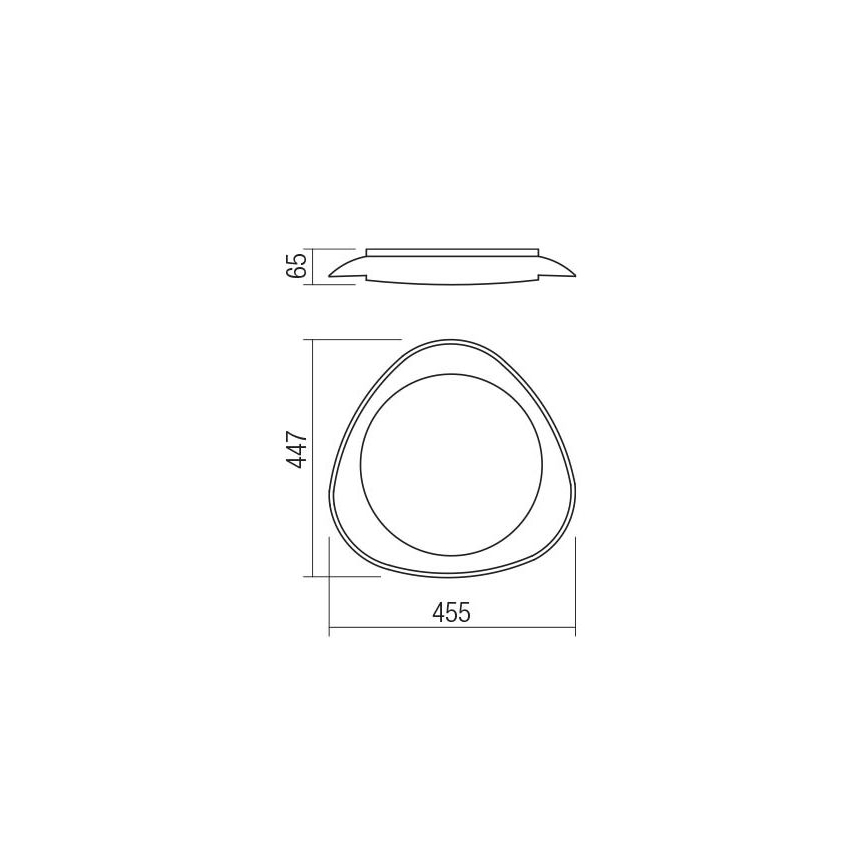 Redo 05-922 - LED-Deckenleuchte VERENA LED/24W/230V anthrazit