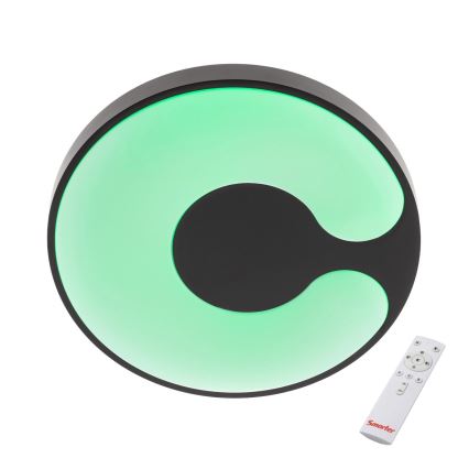 05-927 - Plafonnier LED RGBW dimmable BIGSI LED/48W/230V 3000-6500K Ø 50 cm noir + télécommande