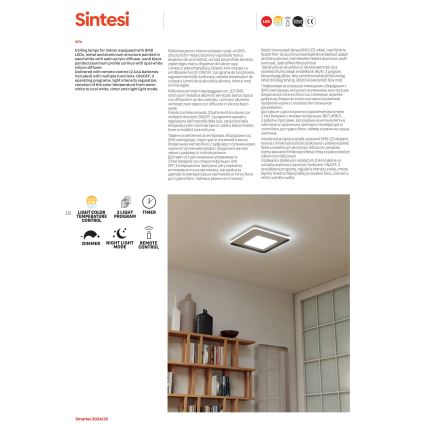 Redo 05-959 - Dimmbare LED-Deckenleuchte SINTESI LED/45W/230V d 45 cm 3000-6000K + Fernbedienung