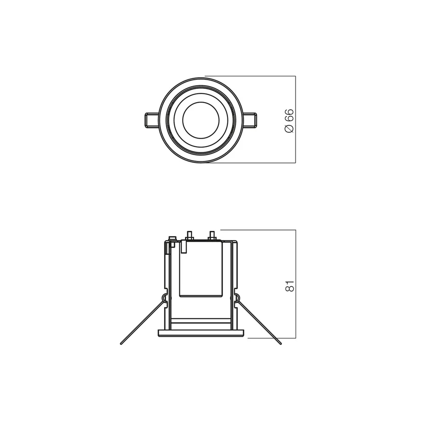 Redo 70214 - Plafonnier encastré FR 1xE14/30W/230V chrome poli
