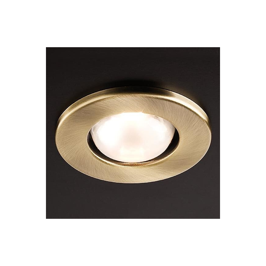 Redo 70218 - Faretto da incasso per controsoffitto FR 1xE14/30W/230V ottone