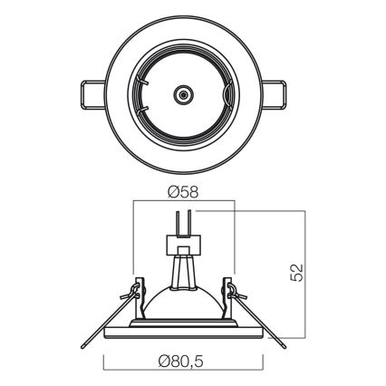 Redo 70309 - Lampada da incasso MT 1xGU5,3/50W/12V cromo opaco